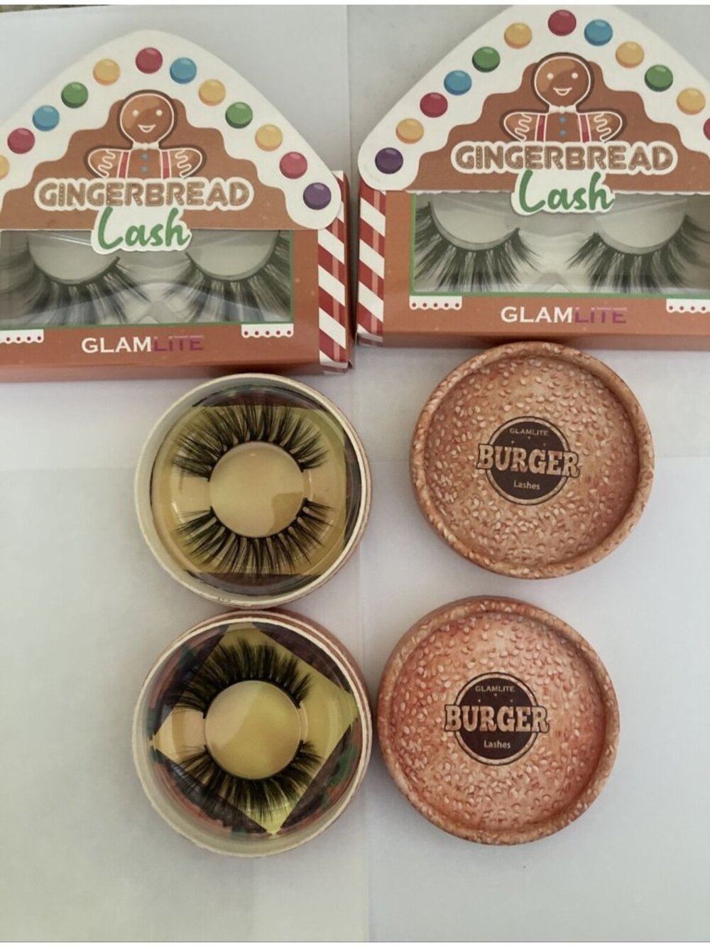 Glamlite lashes set of 4 sexy lush black strip lashes 4 styles Limited Edition